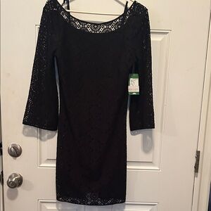 Lilly Pulitzer Black Lace Long Sleeve Dress